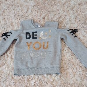 Kids Gray Sweatshirt with Gold Accents
